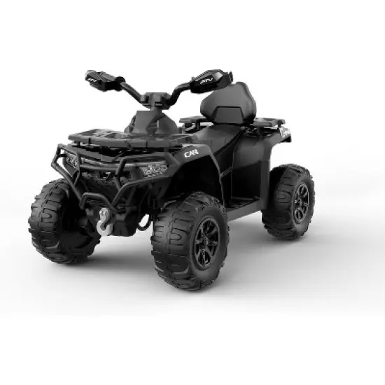 12V Electric Ride On Car for Kids 3-8 Years, 2 * 45W Motor, Remote Control, LED Lights, Music Player & Emergency Brake, & Big Kids image {1}