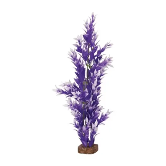 GloFish Purple and White Large Fluorescent Under Blue LED Light Decor Aquarium Plant image {1}