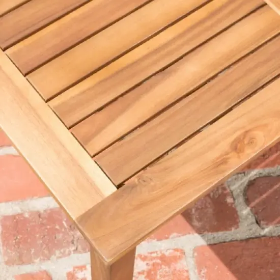 Perla 6pc Acacia Wood Patio Chat Set - Blue - Christopher Knight Home image {2}