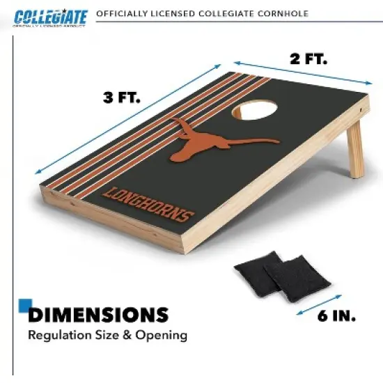 NCAA Texas Longhorns 2'x3' Wood Cornhole Set image {5}