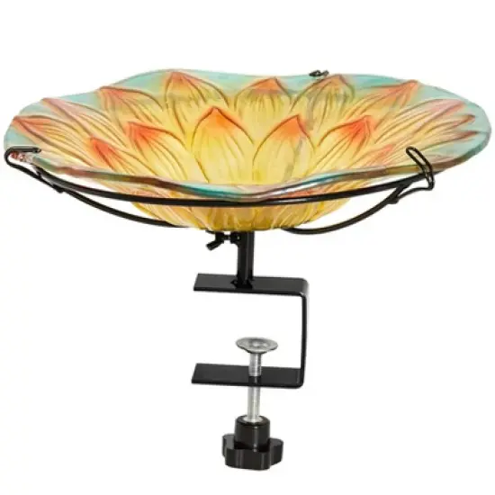 The Lakeside Collection Sunflower Birdbath Or Feeder - Deck Mounted image {1}