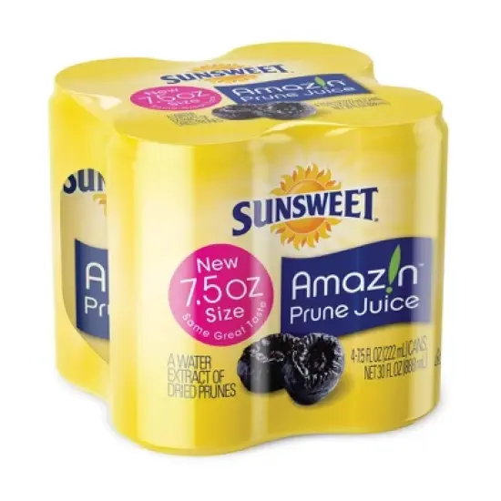 Sunsweet Prune Juice - 4pk/7.5 fl oz Cans image {3}