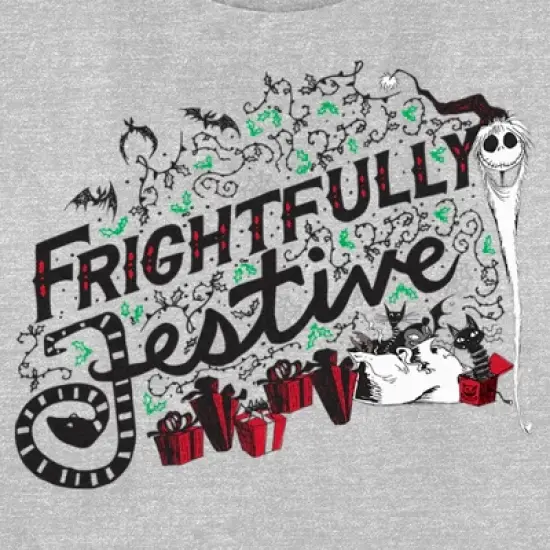 Women's The Nightmare Before Christmas Frightfully Festive Jack T-Shirt image {1}