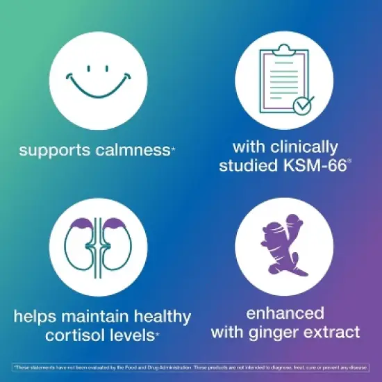 Youtheory Ashwagandha+GABA, 60 Vegetarian Capsules image {4}