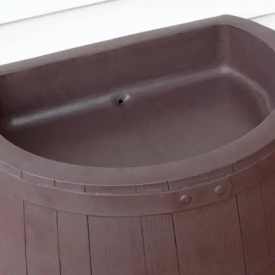 Emsco Rescue 50 gallon Whiskey Rain Barrel Brown image {2}