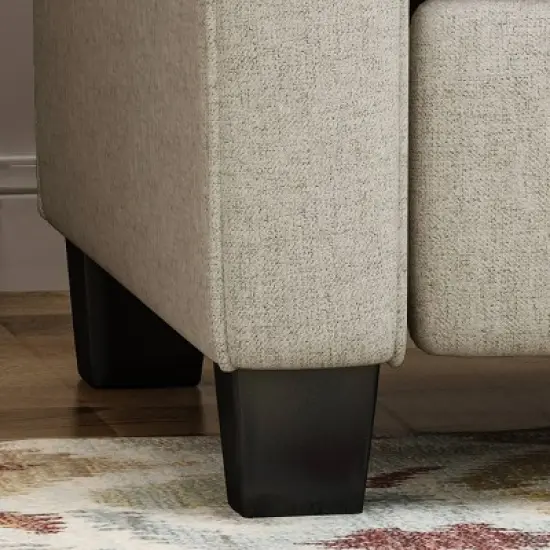 Bernietta Mid-Century Modern Minimal Loveseat Beige - Christopher Knight Home image {5}