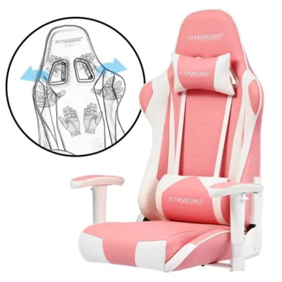 Gaming Office Chair PU Leather with Adjustable Headrest and Lumbar Pillow - GTRACING image {5}