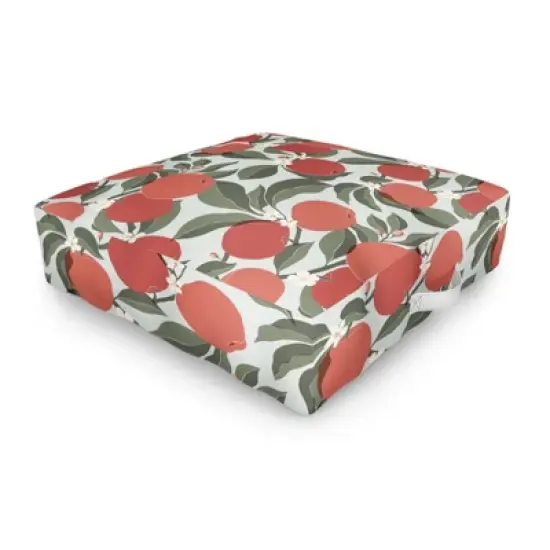 Cuss Yeah Designs Abstract Red Apples Outdoor Floor Cushion - Deny Designs image {2}
