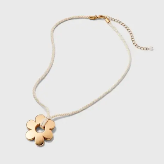 Roped Cord and Charm Quartz Pendant Necklace - Universal Thread&trade; image {2}