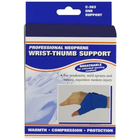 OTC Wrist-Thumb Splint, Wrap Style Support, Neoprene image {3}