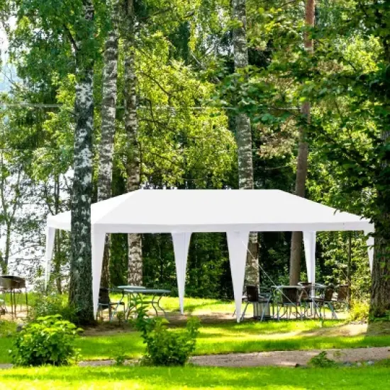 Costway Outdoor 10'x20' Canopy Tent Heavy Duty Wedding Party Sidewalls Window Carry Bag image {8}