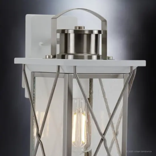 Urban Ambiance Luxury Colonial Outdoor Wall Light,  16"H x 7.5"W,  Stainless Steel Finish, UHP1223 image {6}