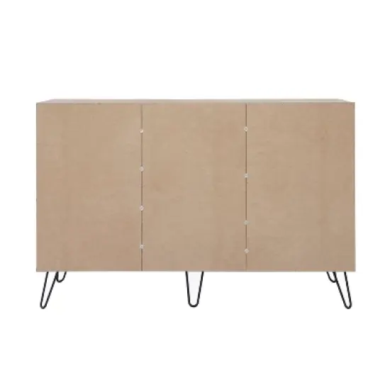 Wooden Frame Buffet Cabinet Brown - The Urban Port image {3}