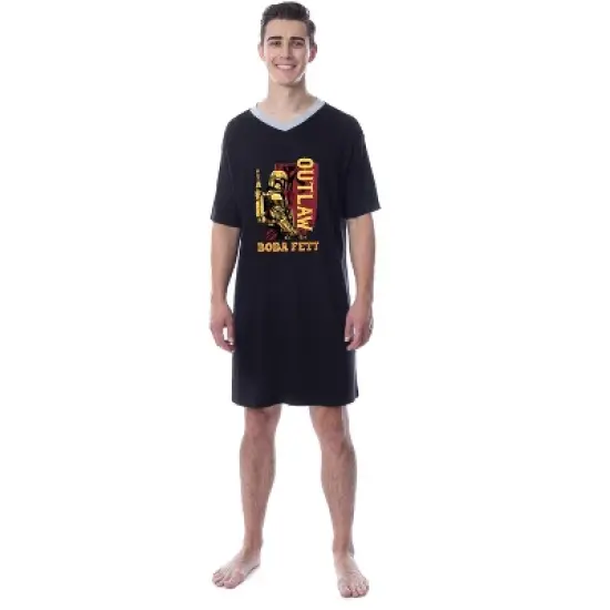 Star Wars Mens' Film Movie Boba Fett Character Outlaw Sleep Pajama Dress image {2}