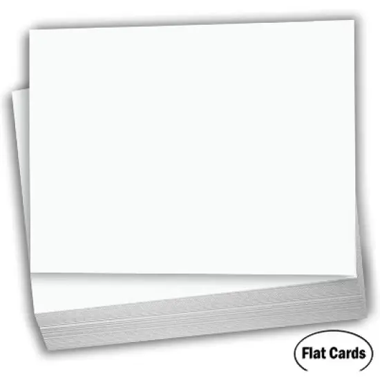 Hamilco White Cardstock Paper - Flat 4.5" X 6.25" A6 Blank Index Flash Note & Post Cards - 65 lb Cover for Printer - 100 Pack image {1}