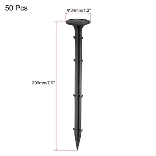 Unique Bargains Garden Stake Plastic Landscape Spike for Holding Fabric Lawn Edging Tarps image {1}