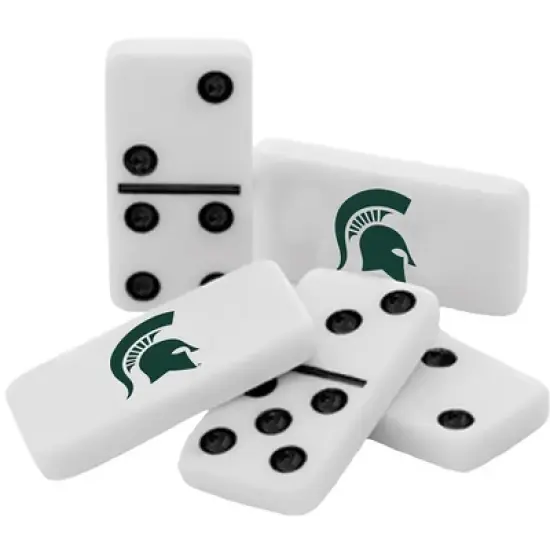 MasterPieces Officially Licensed NCAA Michigan State Spartans 28 Piece Dominoes Game for Adults image {2}
