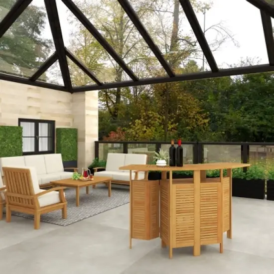 Patio Bar Table Teak - Olivia & May image {13}