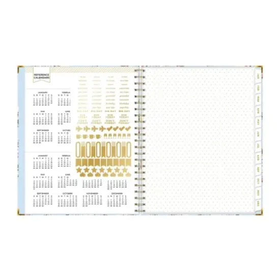 Day Designer 8.5"x11" 2025-2026 Weekly/Monthly Wirebound Planner Hardcover Springtime Blue image {5}