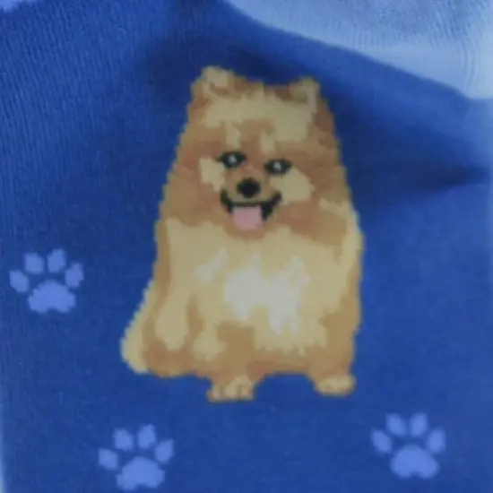 Novelty Socks 14.0" Pomeranian Happy Tails Socks Unisex  Premium Quality E & S Pet  -  Socks image {1}