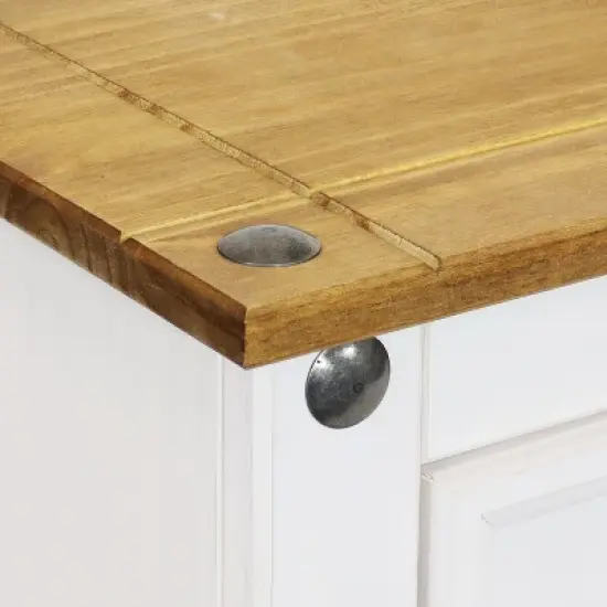 Sunnydaze Kitchen Sideboard Cabinet with 2 Drawers and 2 Doors - Solid Pine Construction image {7}