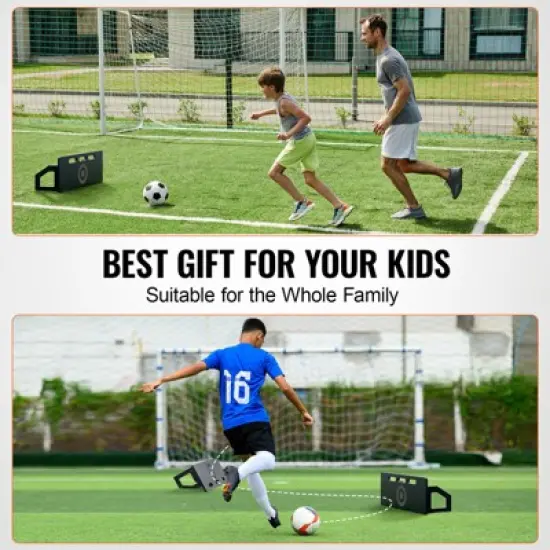 VEVOR Soccer Rebounder Board, 32"X12" Portable Soccer Wall with 2 Angles Rebound, Foldable HDPE Kickback Rebound Board, Soccer Training Equipment image {6}
