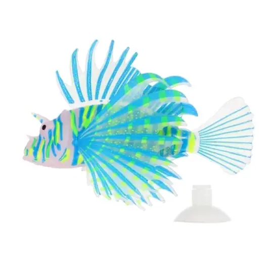 Unique Bargains Aquarium Artificial Lion Fish Glowing Ornament Simulation with Suction Cup 1 Pc image {2}