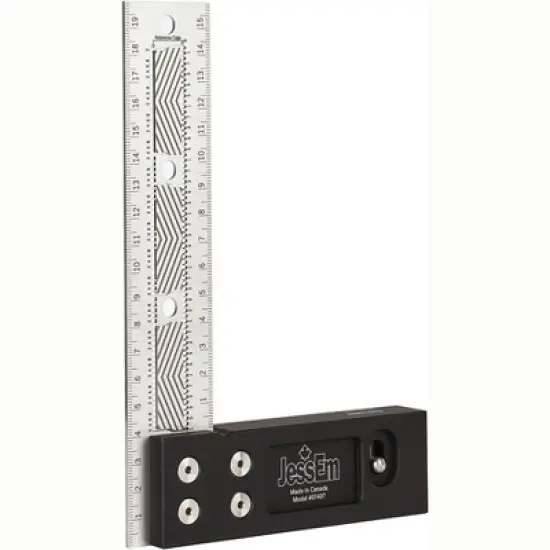 JessEm 07408 300mm Stainless Steel Precision Square Measuring Tool Ruler with Patented Flex Grip and Fade Resistant Markings - Metric image {2}
