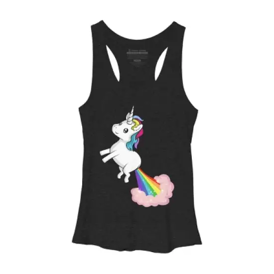 Women's Design By Humans How Does Your Unicorn Fly By cheela Racerback Tank Top image {2}