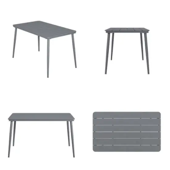 Novogratz April Steel Rectangular Indoor/Outdoor Dining Table 
 image {7}