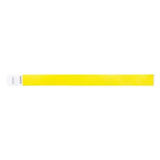 SICURIX Sequentially Numbered Security Wristbands, 3/4", Yellow Pack of 100 image {1}