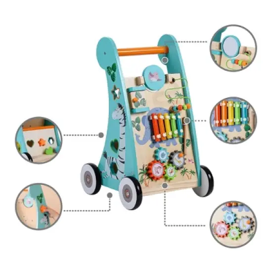 Teamson Kids Wooden Activity Walker Educational Play Musical Walk Toy PS-T0008 image {7}