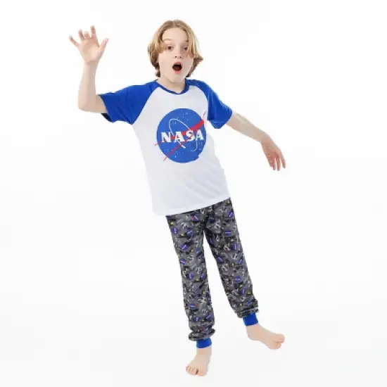 Sleep On It Boys Glow In The Dark NASA 2-Piece Pajama Sleep Pants Set image {5}