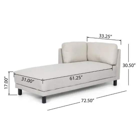 Hyland Contemporary Fabric Upholstered Chaise Lounge - Christopher Knight Home image {9}