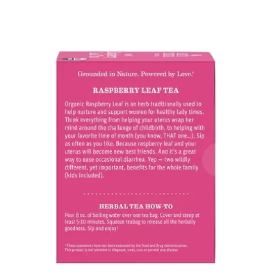 Earth Mama Organic Raspberry Leaf Tea for Labor Prep and Menstrual Support - 0.84oz/16ct image {7}
