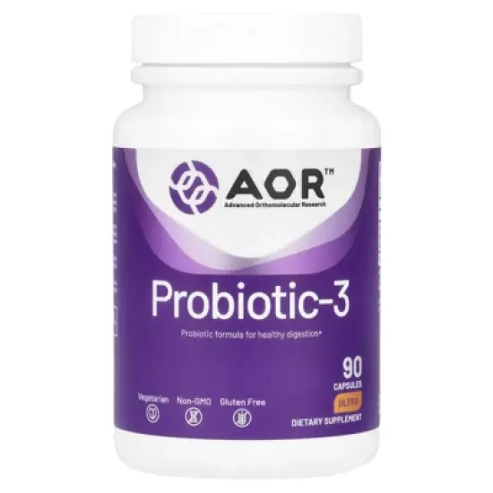 Advanced Orthomolecular Research AOR Probiotic-3, 90 Capsules image {3}