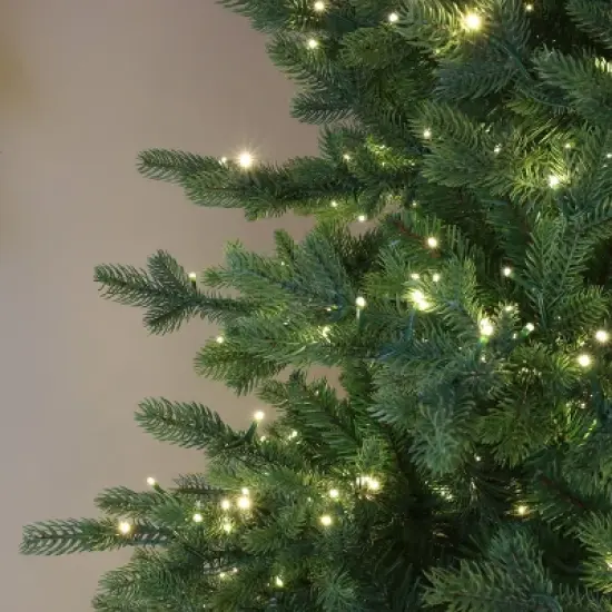 Philips 7.5' Lit Balsam Teardrop Bicolor Multi Function Twinkle Led Lights Autoconnect Foot Pedal with Remote Control image {11}