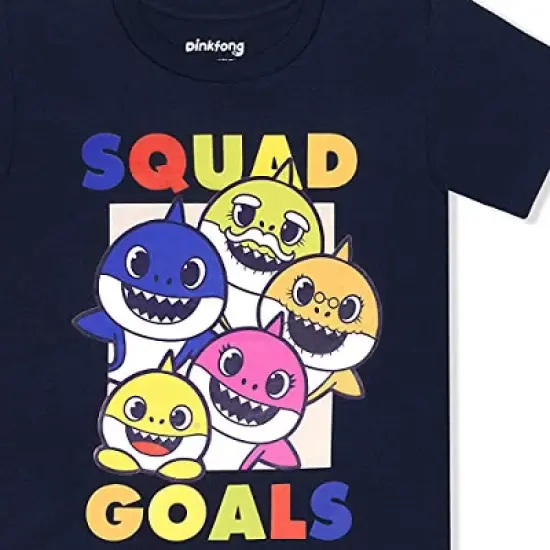 Nickelodeon Boy's Baby Shark Short Sleeve Graphic Crewneck Shirt Variety For Toddlers image {1}