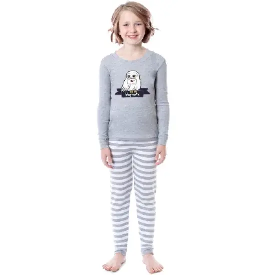 Harry Potter Child Unisex Hedwig Hogwarts Letter Wizarding World Pajama Set Grey image {3}