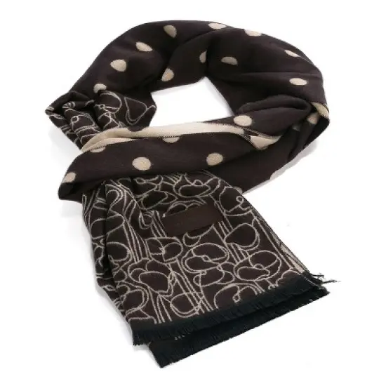 Mio Marino | Women's Cashmere Feel, 100% Cotton Fashion Winter Scarf image {8}
