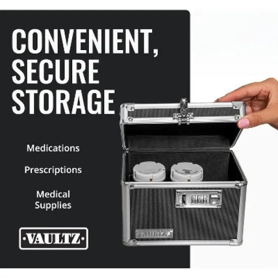 VAULTZ LOCKING MEDICINE BOX BLACK, 1 CT image {2}