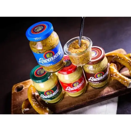 Lowensenf Medium Hot Mustard 10.05 oz.(285 g) 2-Pack with Bonus Gift Stylish Stainless Steel Spoon image {3}