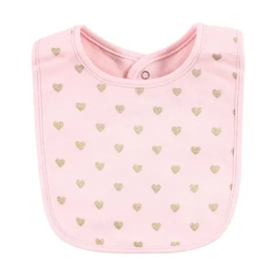 Hudson Baby Infant Girls Cotton Bibs, Dream Come True, One Size image {4}