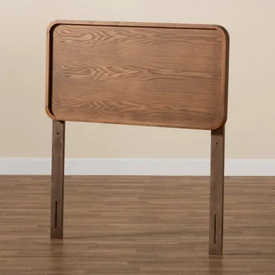 Twin Mailene Wood Headboard Walnut - Baxton Studio image {3}