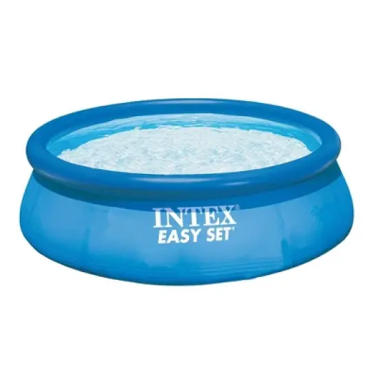 Intex Easy Set Pool, Pump & Filter and Intex Above Ground Rope Tie Pool Cover image {1}