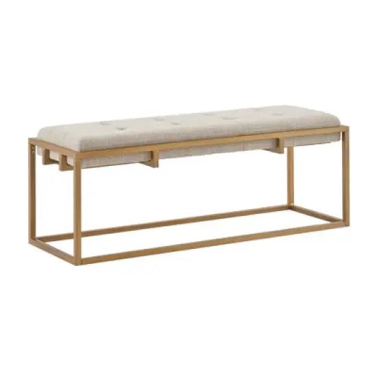 Padma Accent Bench Brown/Antique Bronze - Madison Park image {2}
