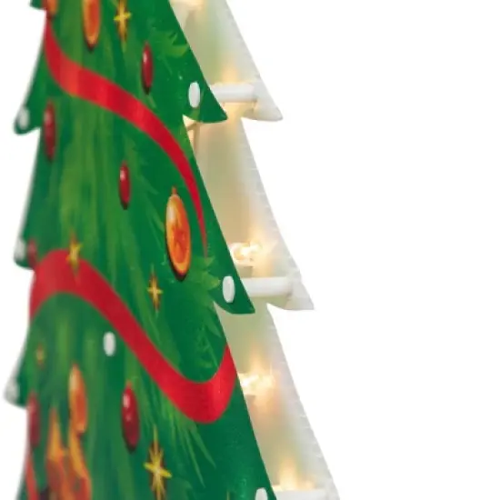 Northlight 22.5" Lighted Christmas Tree with Presents Window Silhouette image {5}
