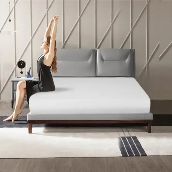 Costway Twin\Full\Queen\King  Size 10''  Foam Mattress Jacquard Medium Firm Bed-in-a-Box Bed Room W/Removable Cover image {2}