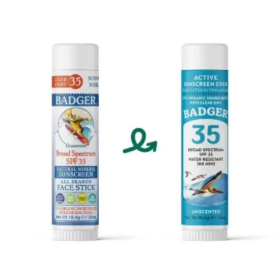 Badger Sport Mineral Sunscreen Face Stick - SPF 35 - 0.65oz image {2}