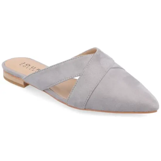 Journee Collection Womens Gerda Slip On Almond Toe Mules Flats image {12}